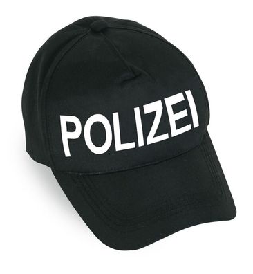 Basecap Polizei Mütze Polizei Basecap Kappe Cap Druck weiß variabel v