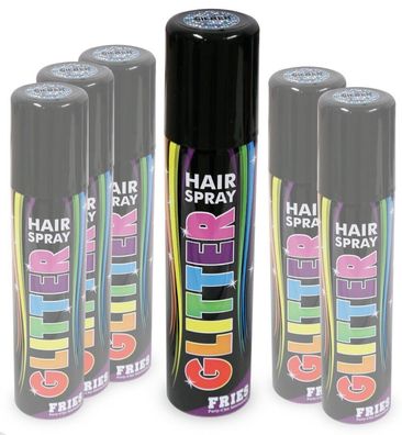 narrenwelt Color Hair - Spray Glitter Haarspray silber Halloween Hairspray Fan P