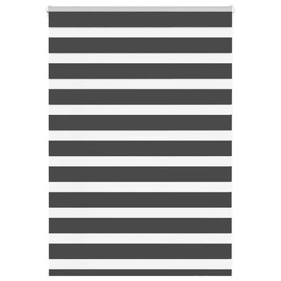 vidaXL Zebrarollo Schwarz 100x100 cm Stoffbreite 95,9 cm Polyester