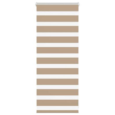 vidaXL Zebrarollo Sandbraun 55x100 cm Stoffbreite 50,9 cm Polyester