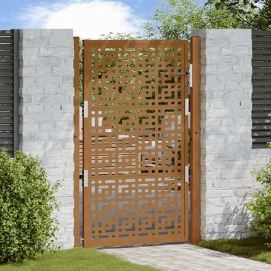 vidaXL Gartentor 105x155 cm Wetterfester Stahl Kreuz-Design