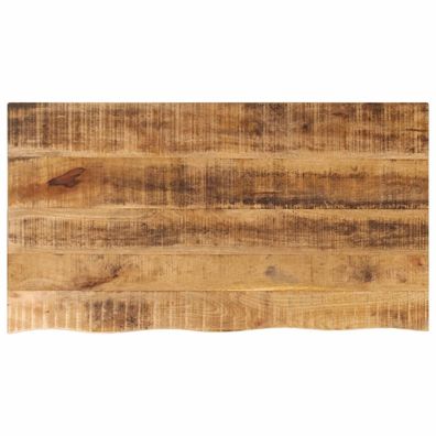 vidaXL Tischplatte 120x60x2,5 cm Baumkante Massivholz Raues Mangoholz