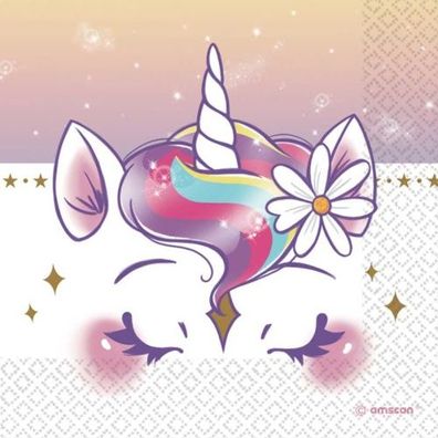 Amscan Servietten - Unicorn Dreams 16 Stück