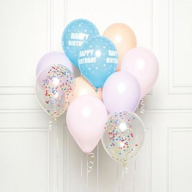 Amscan Luftballon DIY BallonBouquet Happy Birthday pastell