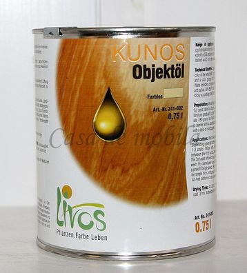 LIVOS Objektöl KUNOS 750ml Möbelöl farblos