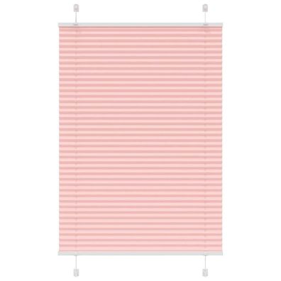 vidaXL Plissee Rosa 100x100 cm Stoffbreite 99,4 cm Polyester