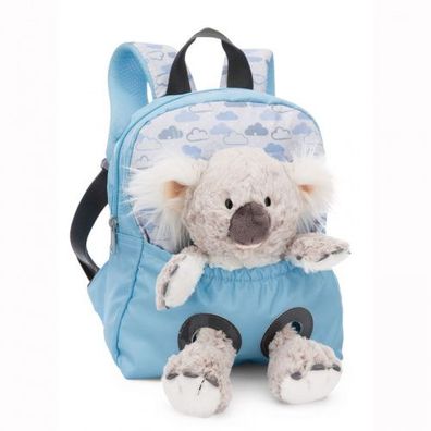 Nici Rucksack mit Plüschtier Koala 25 cm hellblau