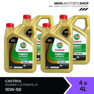 Castrol Power 1 Ultimate 4T 10W-50 4x4 Liter