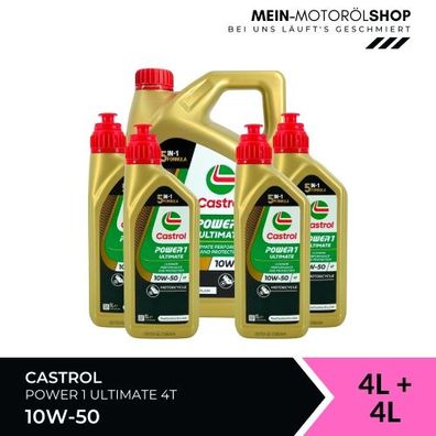 Castrol Power 1 Ultimate 4T 10W-50 4 + 4 Liter