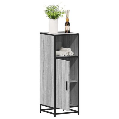 vidaXL Badschrank Grau Sonoma 35x37,5x100 cm Holzwerkstoff