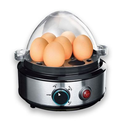 Eierkocher Edelstahl 7 Eier inkl. Egg Cooker Messbecher mit Eipick 320-380W NEU