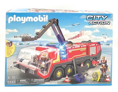 Playmobil 5337 City Action Flughafenlöschfahrzeug mit Licht und Sound NEU