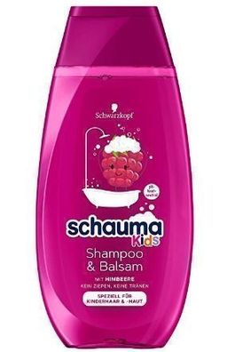 Schauma Kinder Shampoo, Himbeerduft, 250 ml â?? Sanfte Reinigung fér empfindliche Kin