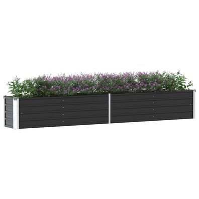 vidaXL Garten-Hochbeet Verzinkter Stahl 320×40×45 cm Anthrazit