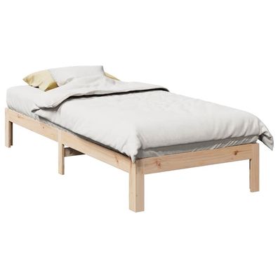 vidaXL Massivholzbett ohne Matratze 80x200 cm Kiefernholz