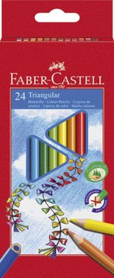 Farbstiftetui 24St dreikant