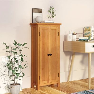 vidaXL Schrank 50x22x110 cm Massivholz Eiche
