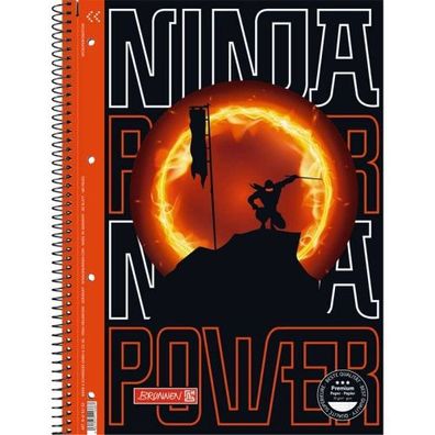 Brunnen Collegeblock Ninja Power A4 80 Blatt liniert - Lineatur 27