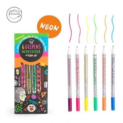 Trendhaus ALLES FÜR DIE SCHULE Gelpens Neon Colour 6er Set