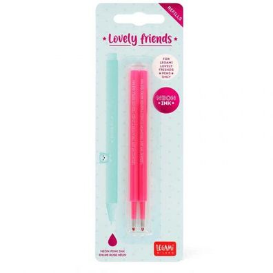 Legami Gelstift Ersatzmine löschbar 2er Set - neon pink