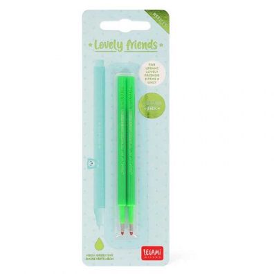 Legami Gelstift Ersatzmine löschbar 2er Set - neon grün