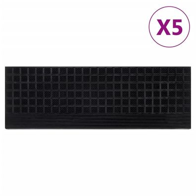 vidaXL Stufenmatten 5 Stk. 25x75 cm Gummi