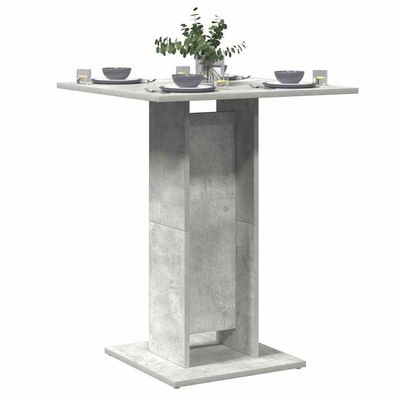 vidaXL Bistrotisch Betongrau 60x60x75 cm Holzwerkstoff