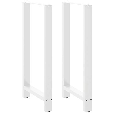 vidaXL Couchtischbeine Weiß 2 Stk. 60x(110-111) cm Stahl