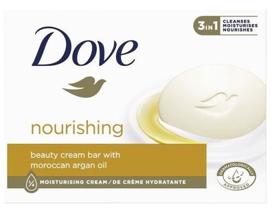 Dove Arganöl Seifenwürfel, 90g