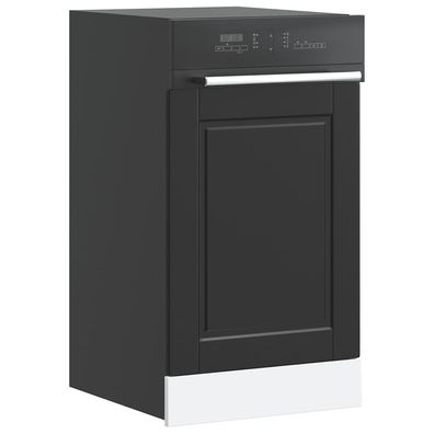 vidaXL Geschirrspülerblende Porto Schwarz 45x1,5x67 cm Holzwerkstoff