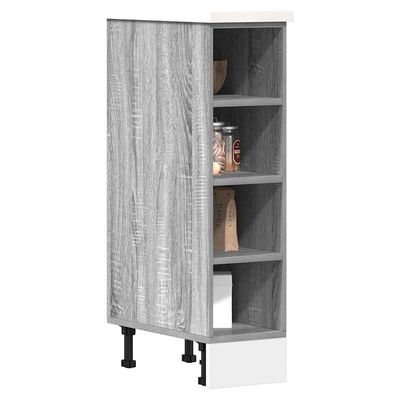 vidaXL Unterschrank Riga Grau Sonoma 20x44,5x81,5 cm Holzwerkstoff