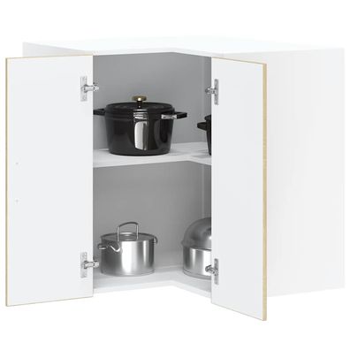vidaXL Küchen-Eckhängeschrank Lucca Sonoma-Eiche Holzwerkstoff