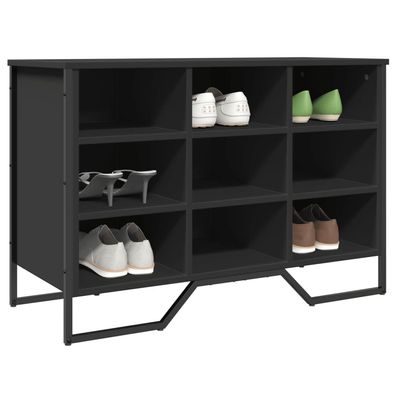 vidaXL Schuhregal Schwarz 90x38x61,5 cm Holzwerkstoff