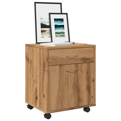 vidaXL Rollcontainer Artisan-Eiche 45x38x54 cm Holzwerkstoff