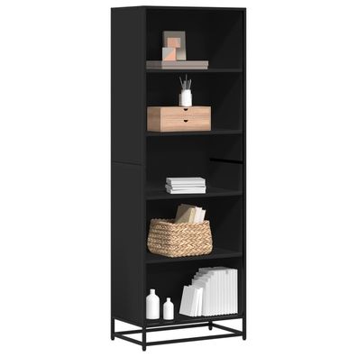 vidaXL Bücherregal Schwarz 60x35x170,5 cm Holzwerkstoff