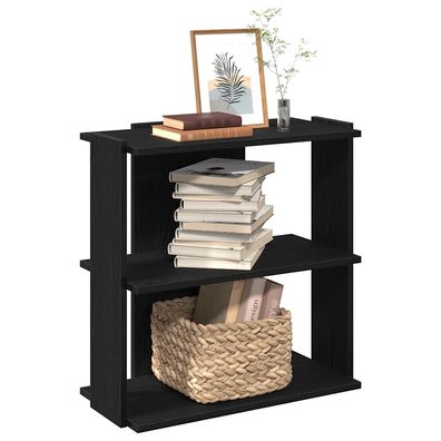 vidaXL Bücherregal 3 Böden Schwarz 60x30x80 cm Holzwerkstoff