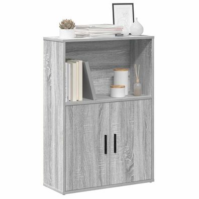 vidaXL Bücherregal Grau Sonoma 60x24x85 cm Holzwerkstoff