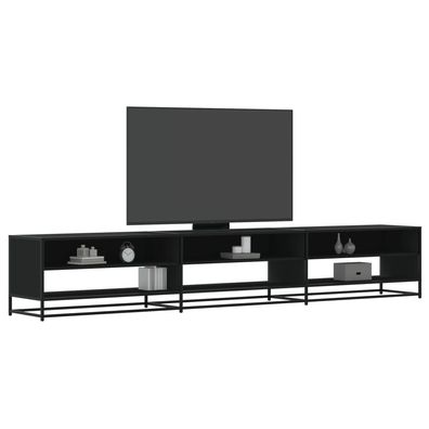 vidaXL TV-Schrank Schwarz 270x40x46 cm Holzwerkstoff