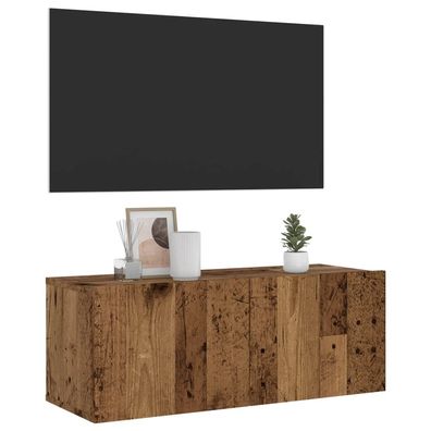 vidaXL TV-Wandschrank Altholz-Optik 80x30x30 cm Holzwerkstoff