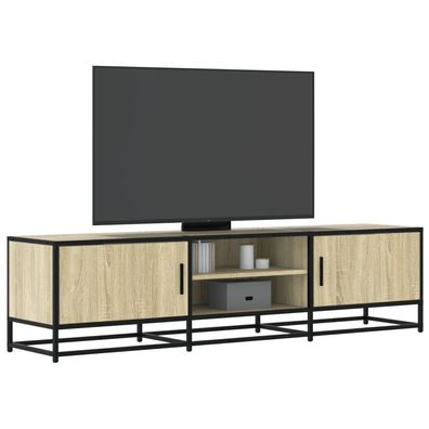 vidaXL TV-Schrank Sonoma-Eiche 160x35x41 cm Holzwerkstoff und Metall