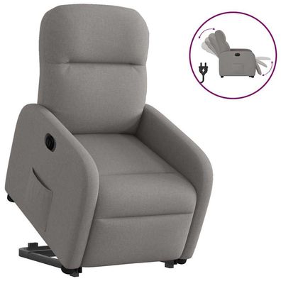 vidaXL Relaxsessel mit Aufstehhilfe Elektrisch Taupe Stoff