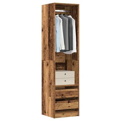 vidaXL Kleiderschrank Altholz-Optik 50x50x200 cm Holzwerkstoff