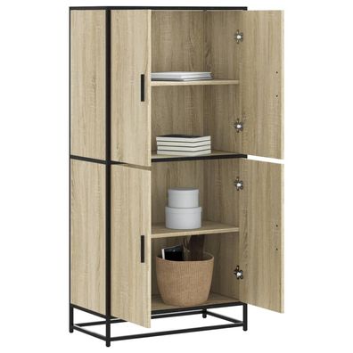 vidaXL Highboard Sonoma-Eiche 68x35x139 cm Holzwerkstoff