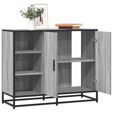 vidaXL Sideboard Grau Sonoma 92x35x76 cm Holzwerkstoff