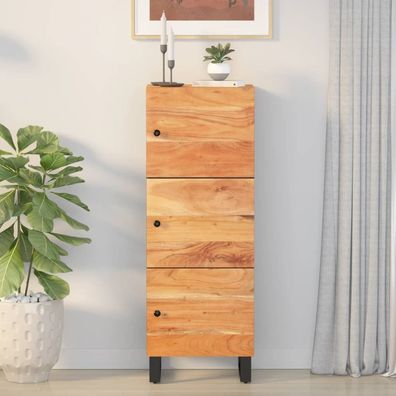 vidaXL Highboard mit 3 Türen 40x33x110 cm Massivholz Akazie & Eisen