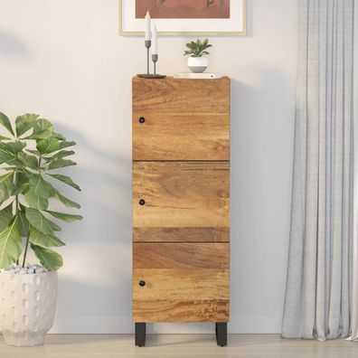 vidaXL Highboard mit 3 Türen 40x33x110 cm Massivholz Mango & Eisen