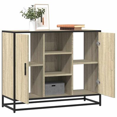 vidaXL Sideboard Sonoma-Eiche 92x35x76 cm Holzwerkstoff