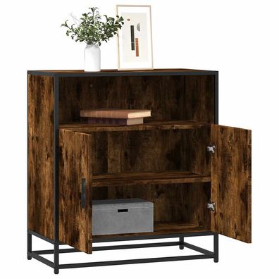 vidaXL Sideboard Räuchereiche 68x35x76 cm Holzwerkstoff