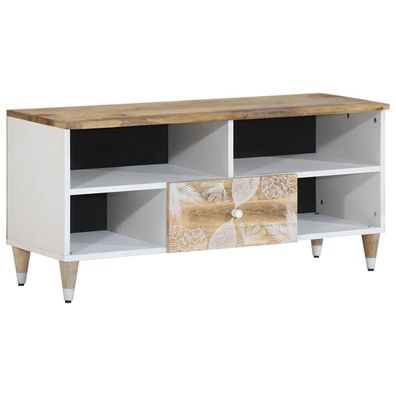 vidaXL TV-Schrank 100x33,5x46 cm Massivholz Mango