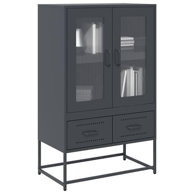 vidaXL Highboard Anthrazit 68x39x111,5 cm Stahl